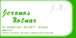 jeromos molnar business card